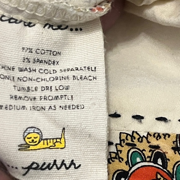 Taikonhu White Top with Navy Trim and Orange Tag Anthropologie - Picture 9 of 12